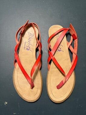 Blowfish Red Strappy Women's Flat Sandals